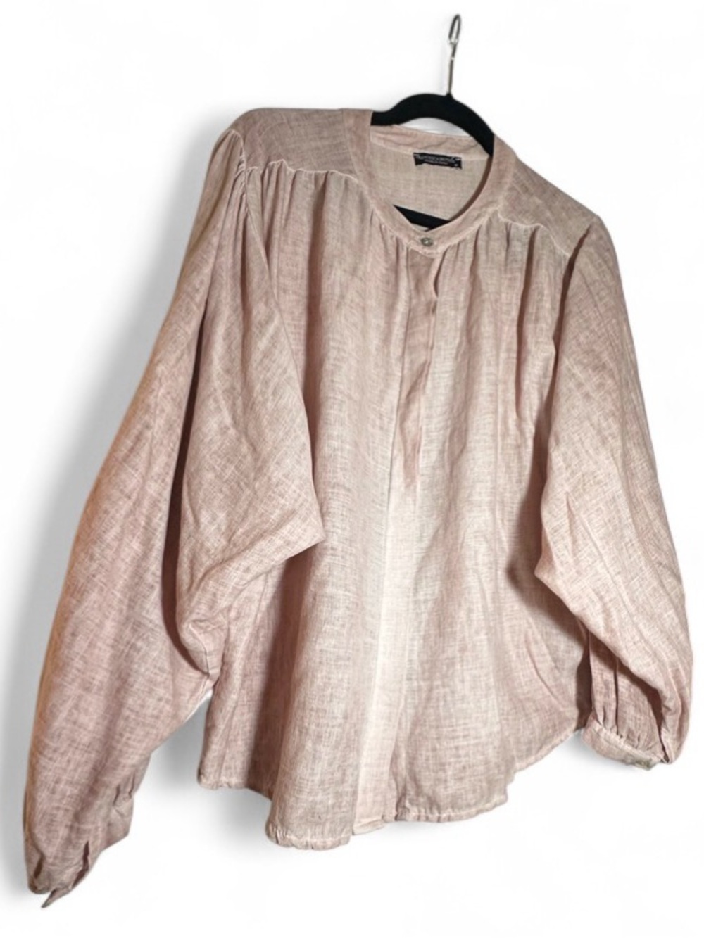 Relaxed Button-Down Blouse in Light pink for Women